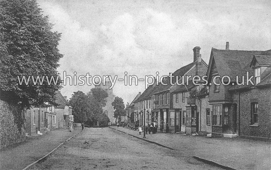 High Street, looking east, Earls Colne, Essex. c.1904